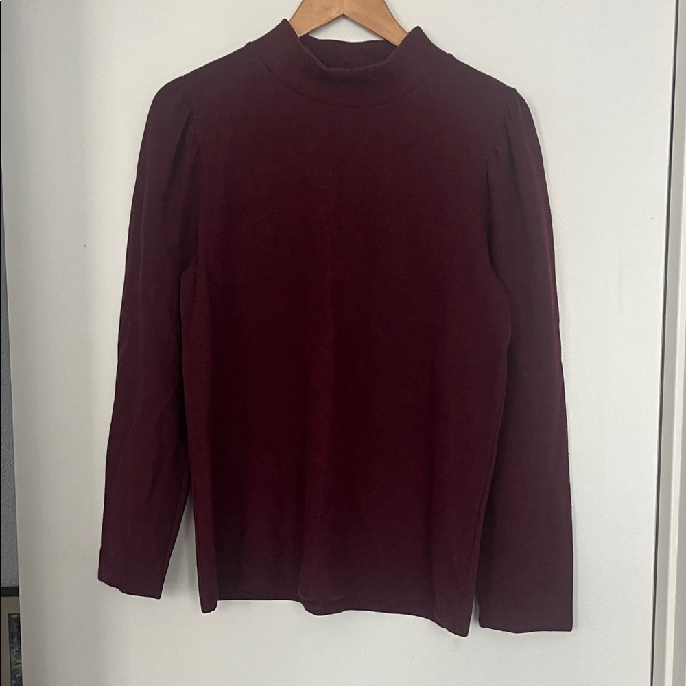 Madewell Women's Burgundy Turtleneck Sweater